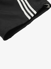 Striped Zip-Up Track Jacket and Wide-Leg Track Pants Set 