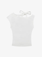 Flag Graphic Off-Shoulder T-Shirt