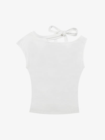 Flag Graphic Off-Shoulder T-Shirt