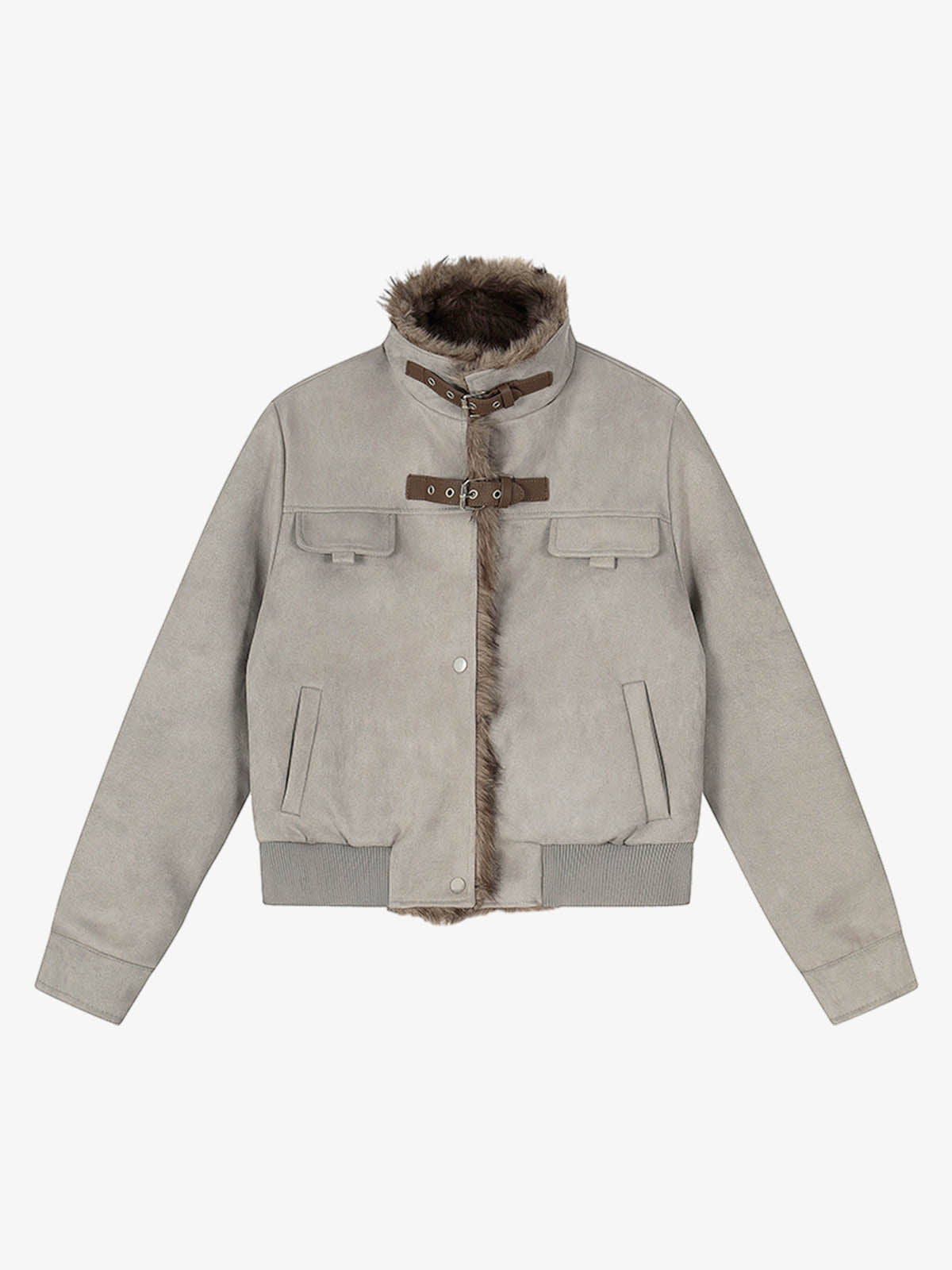 Stylish Faux Fur Collar Jacket for Men and Women - Trendy Design with High-Quality Features 