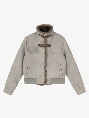 Stylish Faux Fur Collar Jacket for Men and Women - Trendy Design with High-Quality Features 