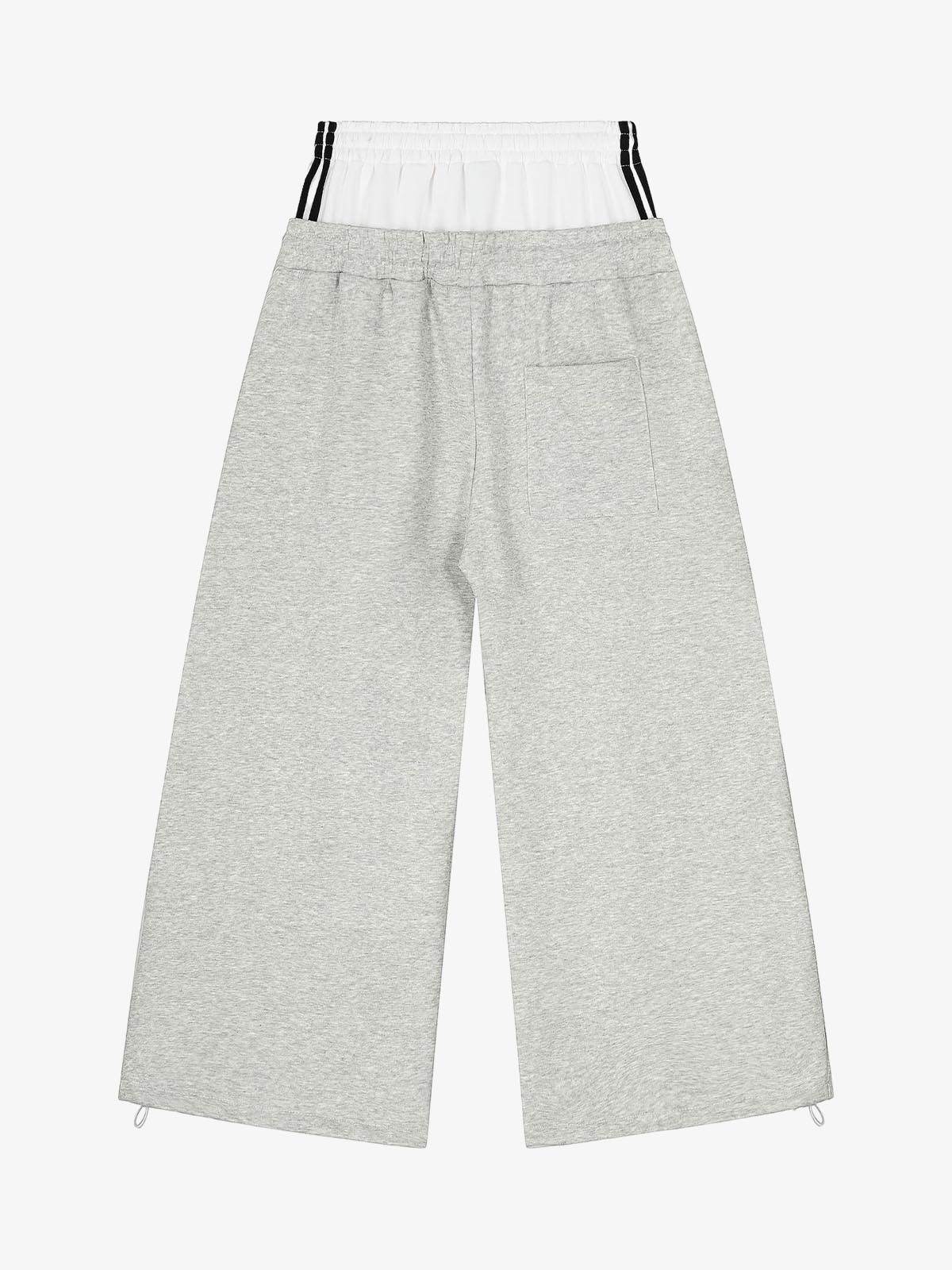 Stylish Wide-Leg Trousers with Contrast Waistband for Everyday Wear 