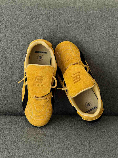 Stylish Yellow Casual Sneakers for Everyday Wear - Comfortable and Versatile Design 