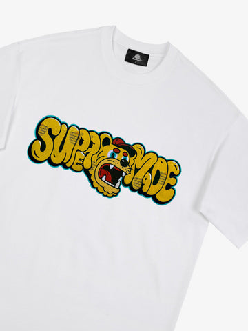 Street Graffiti Trendy Tiger Head Font T-Shirt 