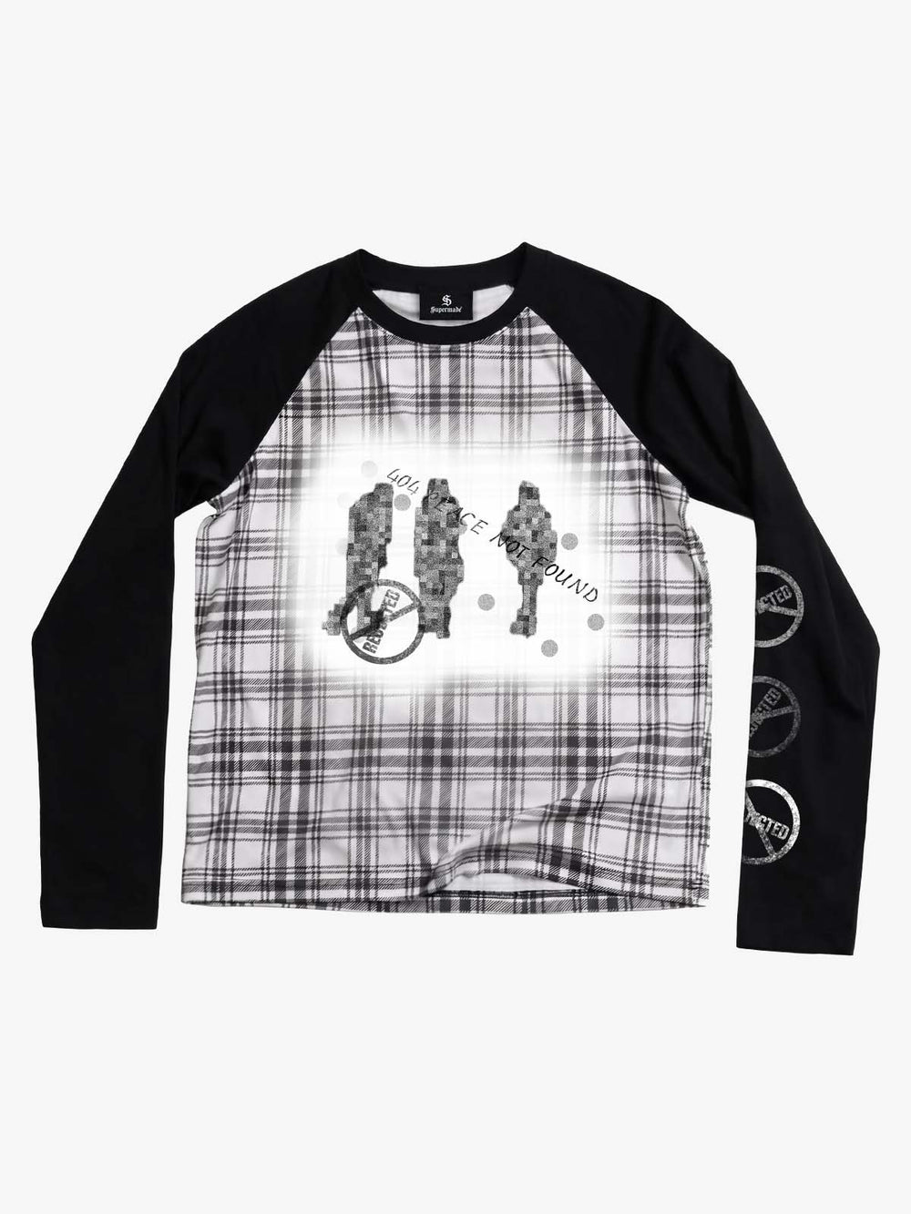 Plaid Raglan Long Sleeve Tee