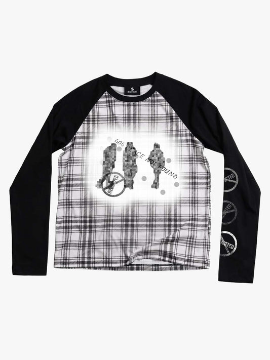 Plaid Raglan Long Sleeve Tee