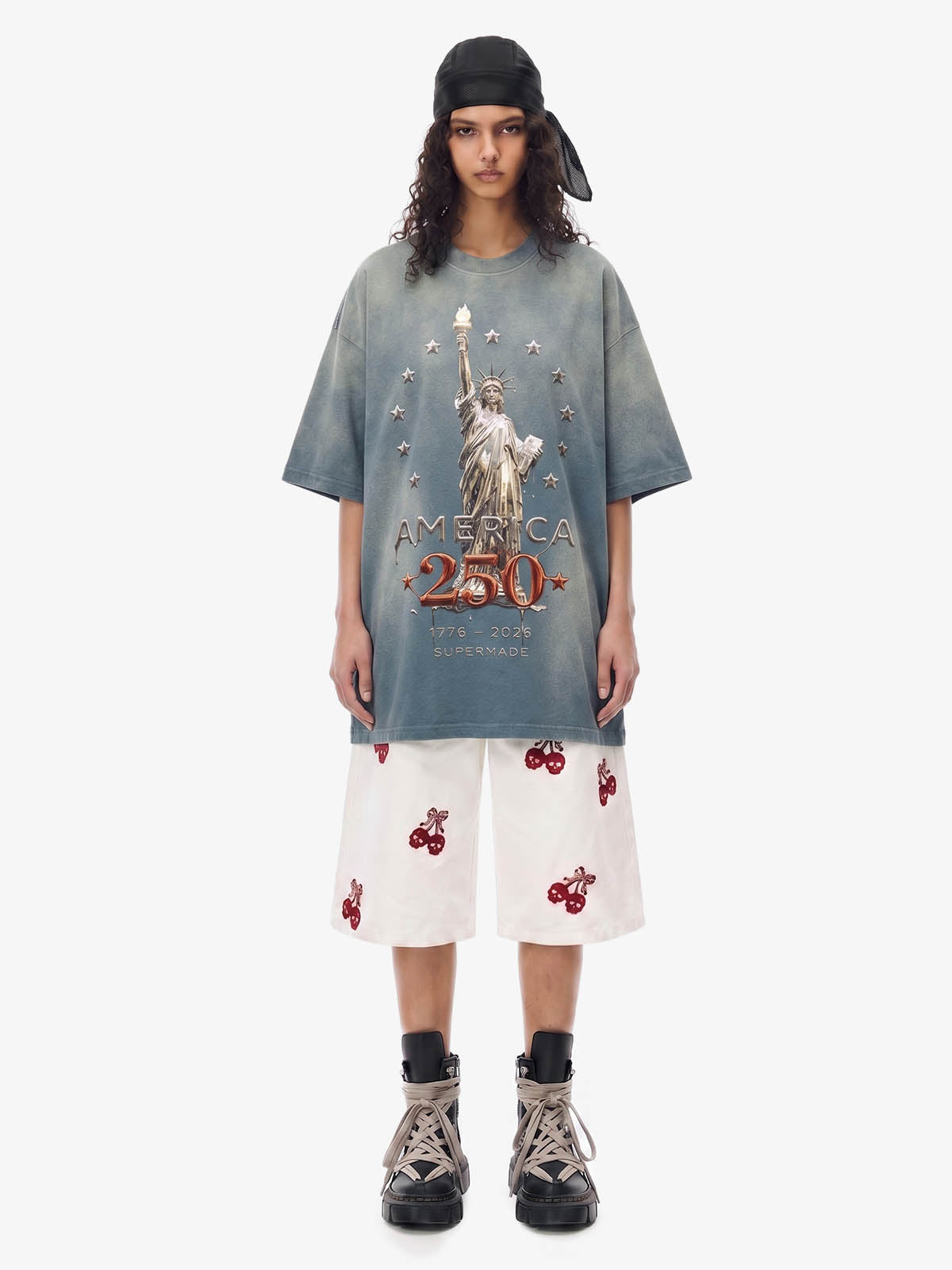 Liberty Statue Chrome Washed T-Shirt 