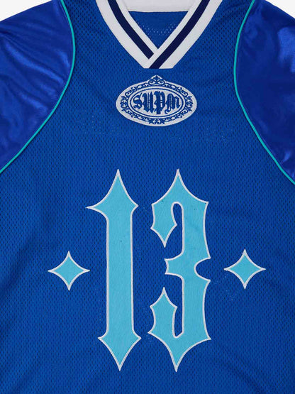 Supermade American Gothic Font Satin Mesh Jersey 