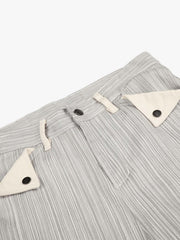 Striped Color Block Pocket Jeans; Gray / S, Gray / M, Gray / L, Gray / XL, Gray / 2XL