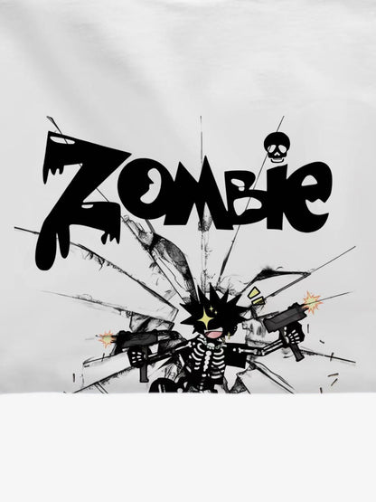 Zombie Themed Graphic Sweatshirt 