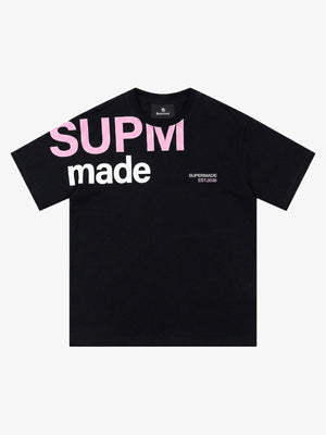 Oversized Letter Print Cotton T-Shirt