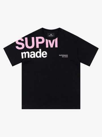 Oversized Letter Print Cotton T-Shirt