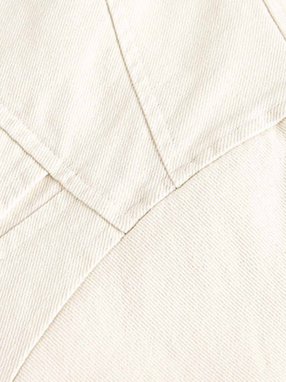 Panel Construction Button-Up Workwear Jacket