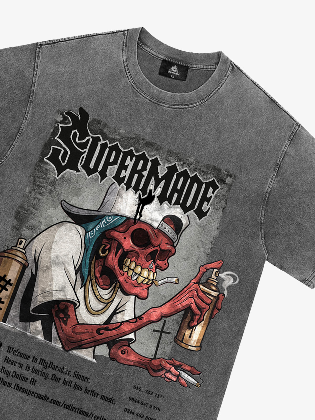 Graphic Tee with Bold Skull Design for Men 