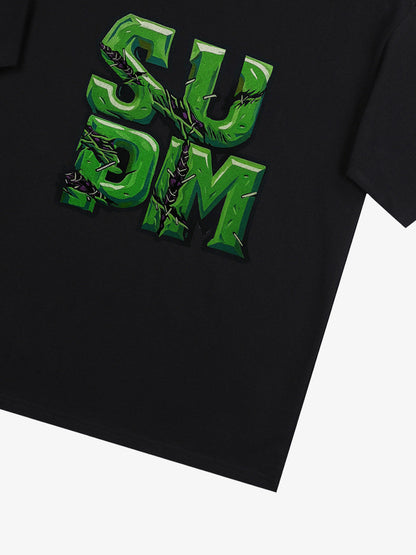 Supermade Street Green Thorn Font T-Shirt 