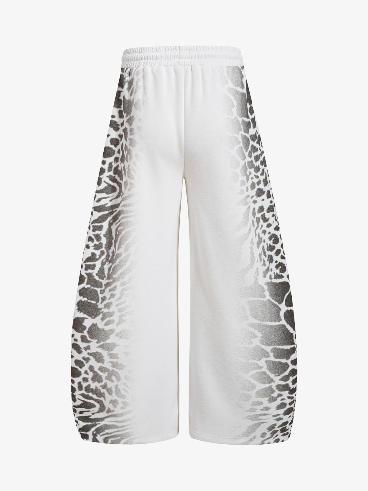 Leopard Curved Seam Wide-Leg Pants