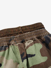 Camo Double Waist Baggy Pants