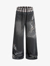 Double Waist Plaid Sweatpants