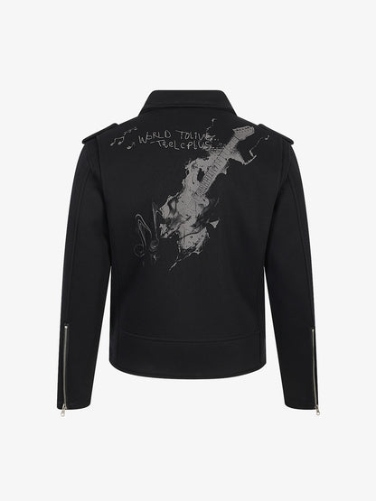 Street Rock Print Work Jacket