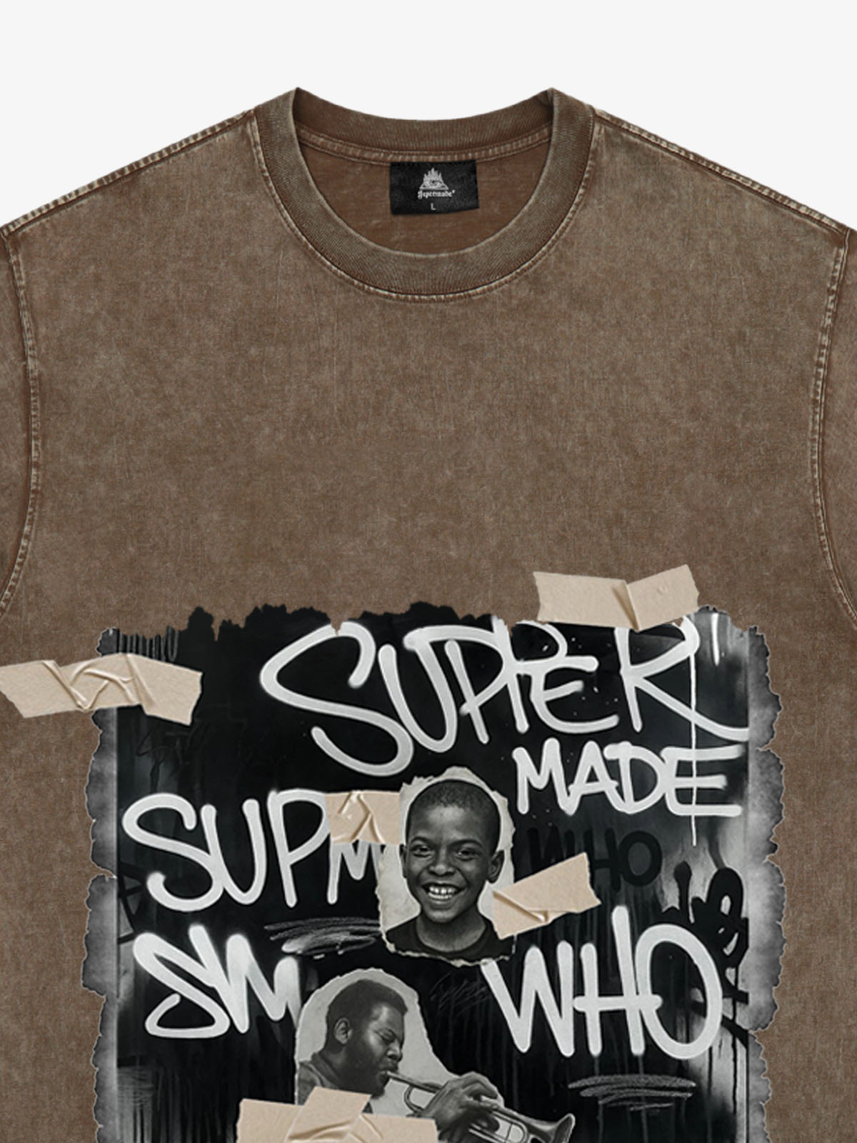 Supermade Street Retro Character Collage T-shirt 