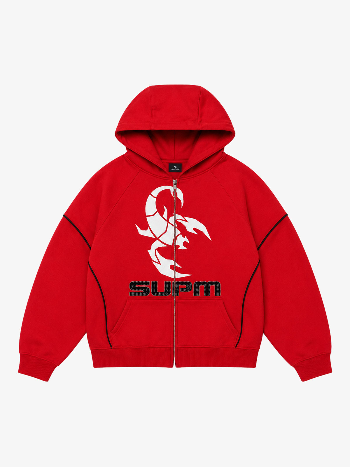 Rhinestone Scorpion Graphic Boxy Hoodie