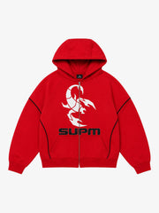 Rhinestone Scorpion Graphic Boxy Hoodie
