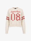Vintage Digital Print Knit Sweater