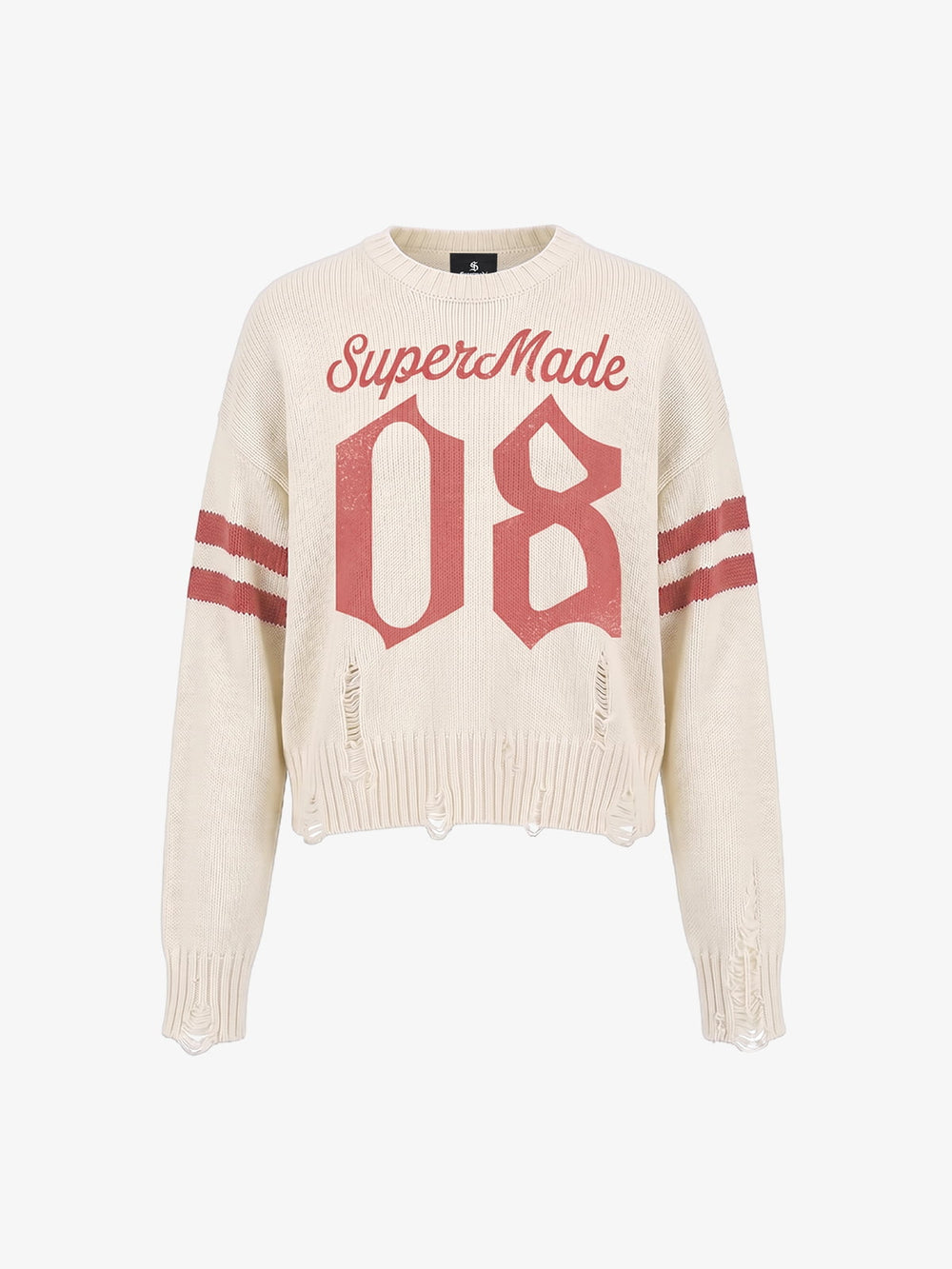 Vintage Digital Print Knit Sweater