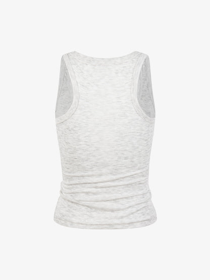 Thesupermade Pixelated Graphic Distressed Slim Tank Top