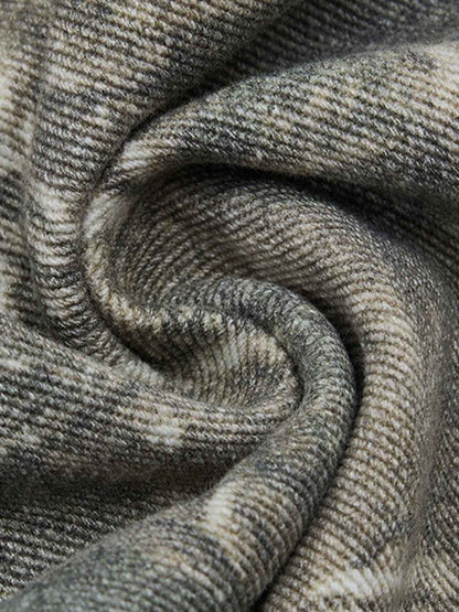 Abstract Camouflage Washed Barrel Jeans