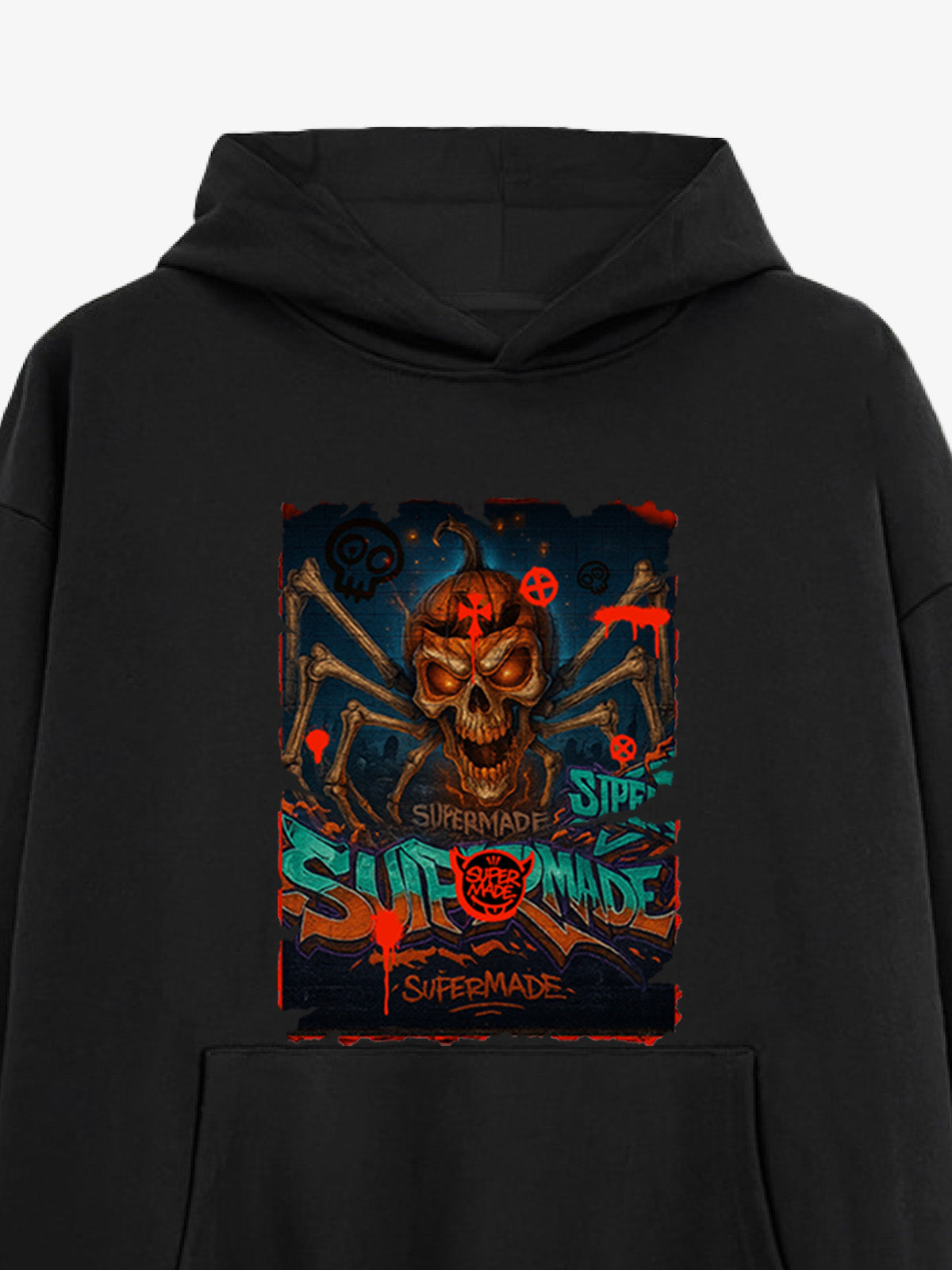 Bloody Dark Skull Spider Hoodie 