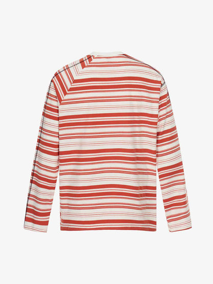 Color Block Striped Embroidered Long Sleeve T-Shirt