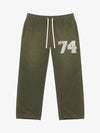 Washed Ombré Number Graphic Sweatpants