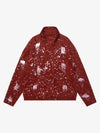 Heavy-duty Spray Paint Splatter Collar Jacket