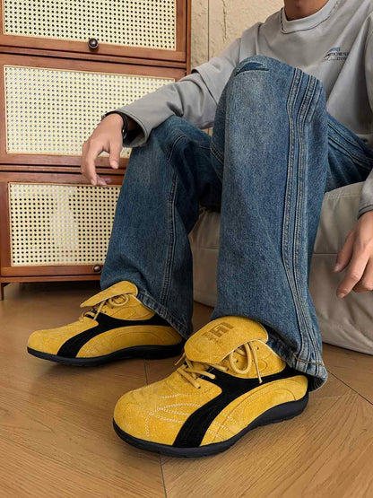 Stylish Yellow Casual Sneakers for Everyday Wear - Comfortable and Versatile Design 