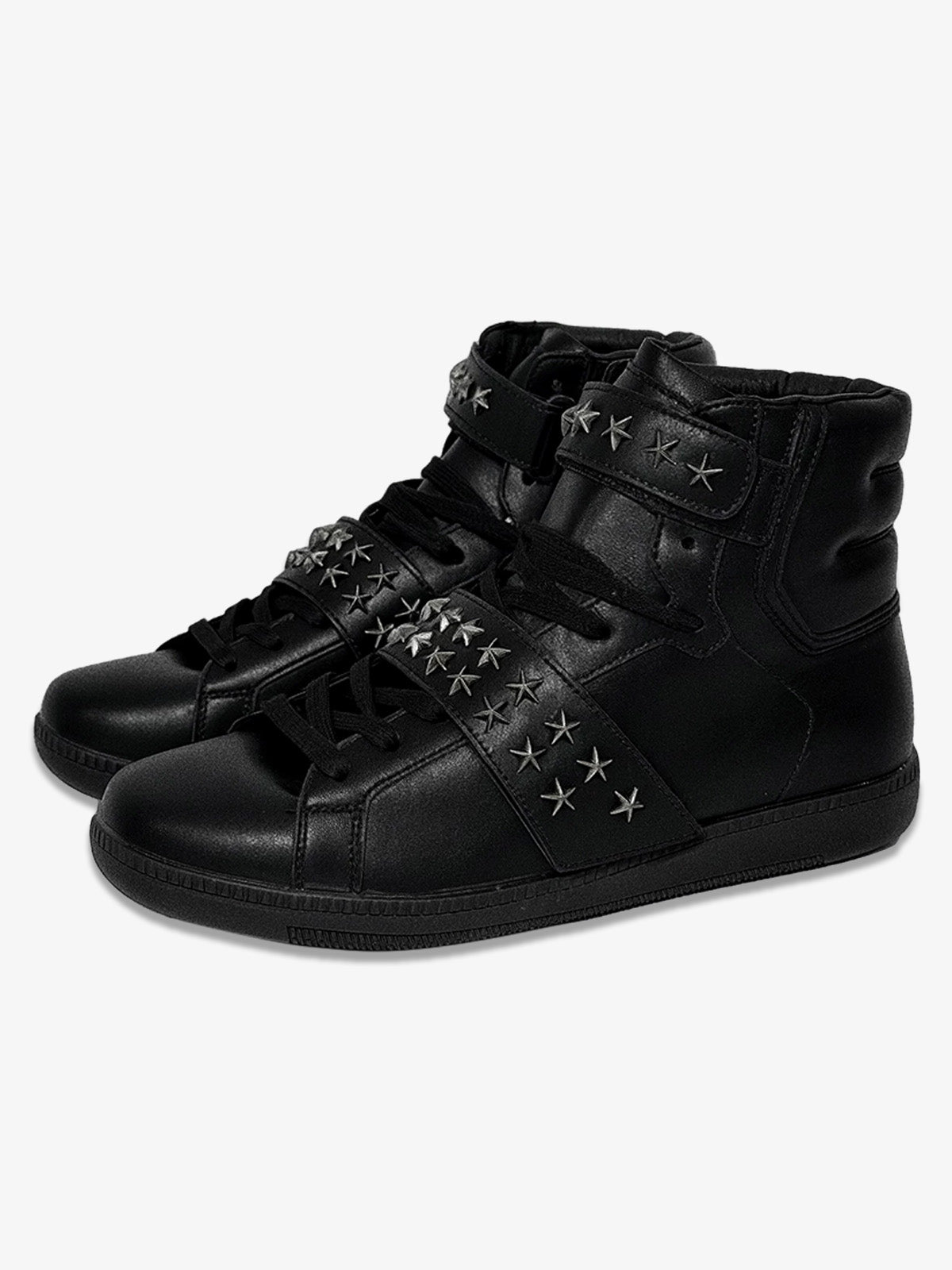 Star Studded Metal High-Top Sneakers