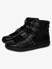 Star Studded Metal High-Top Sneakers