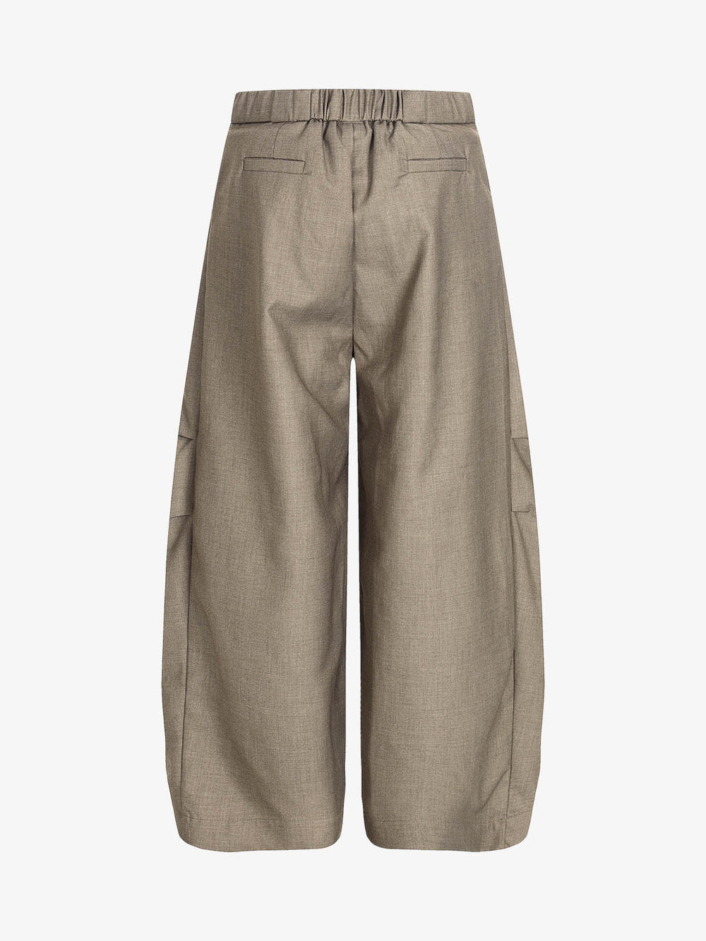Pleated Drawstring Scimitar Track Pants 