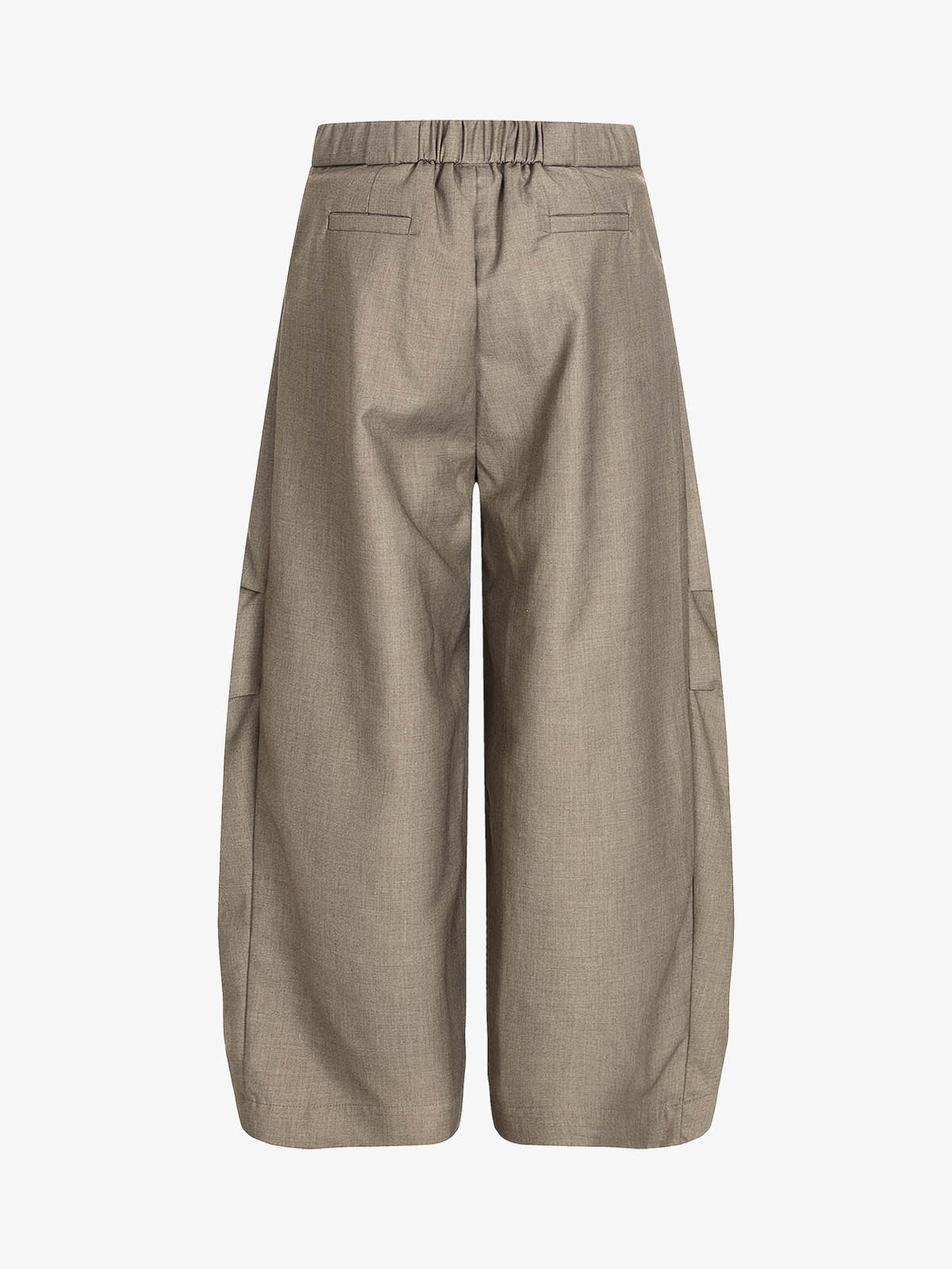 Pleated Drawstring Scimitar Track Pants 