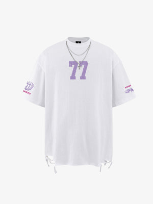 Detachable Chain Necklace Casual T-Shirt 