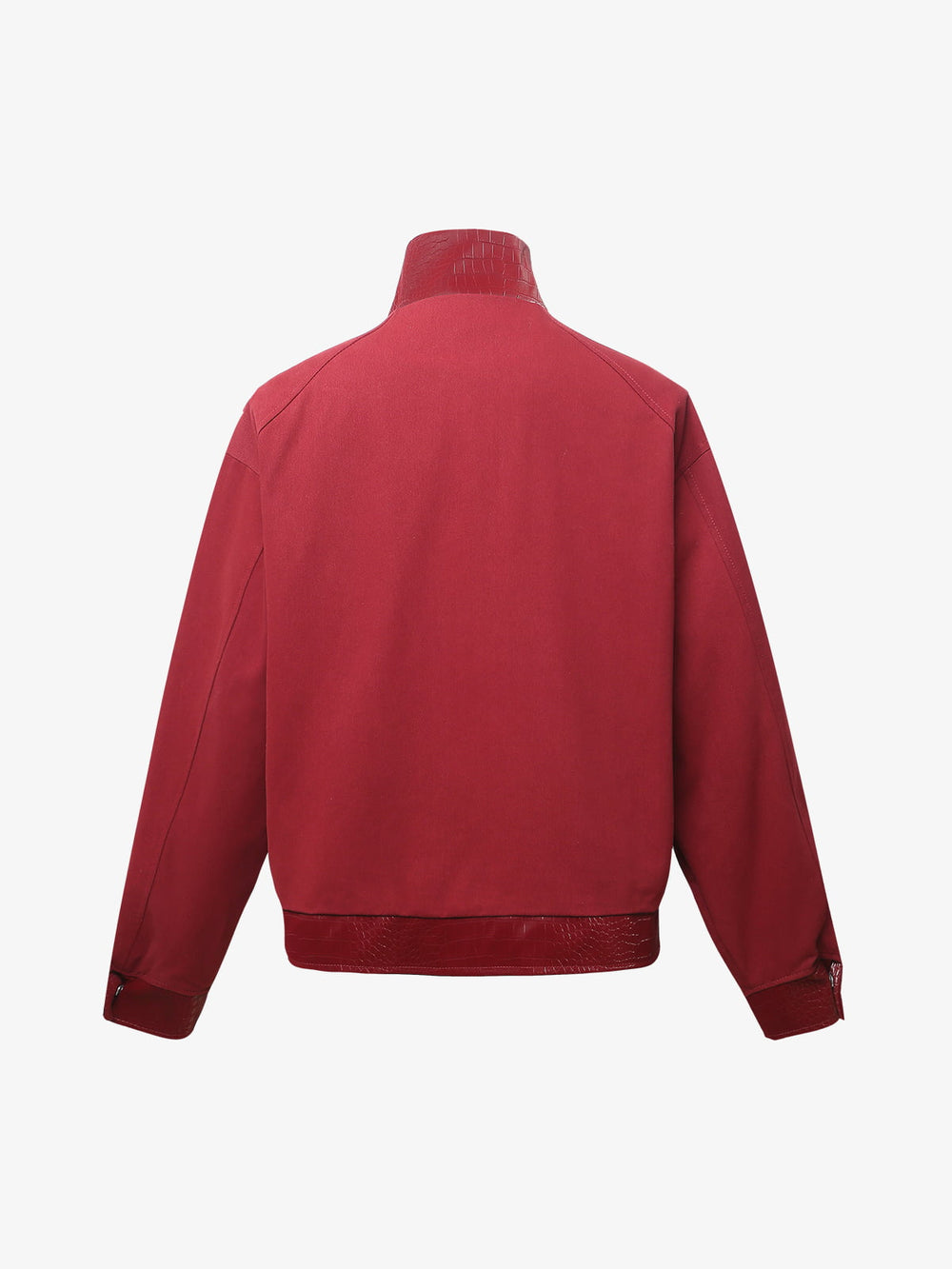 Patchwork PU Cropped Workwear Jacket