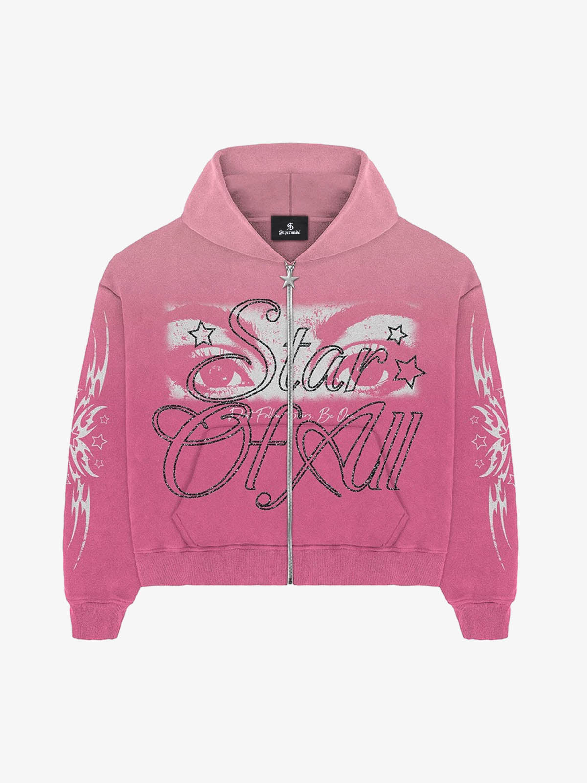 American Retro 3D Printed Zip-Up Sweatshirt