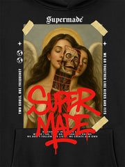 Skull And Face Two Soul Pattern Hoodie 