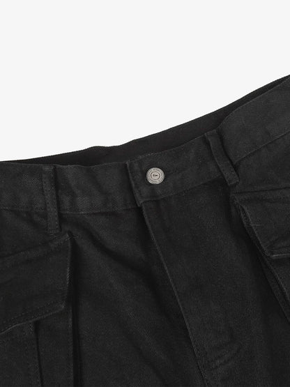 Camo-Contrast Cargo Shorts with Utility Pockets 
