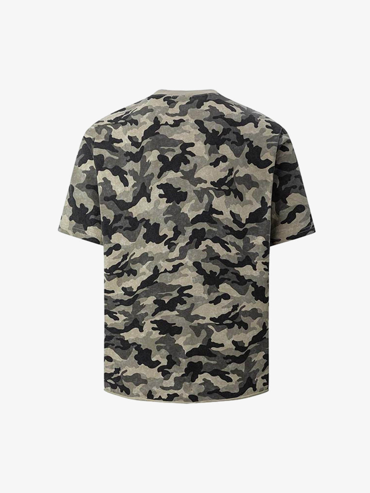Camouflage-T-Shirt mit Charaktergrafik