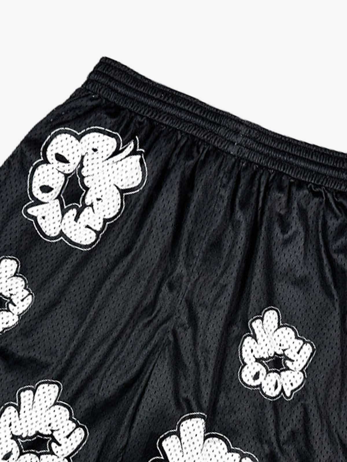 Abstract Letter Graphic Athletic Shorts 