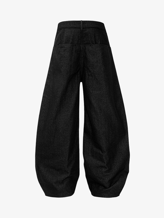 Stylish Wide-Leg Denim Trousers with Unique Side Pockets for Modern Fashionistas 
