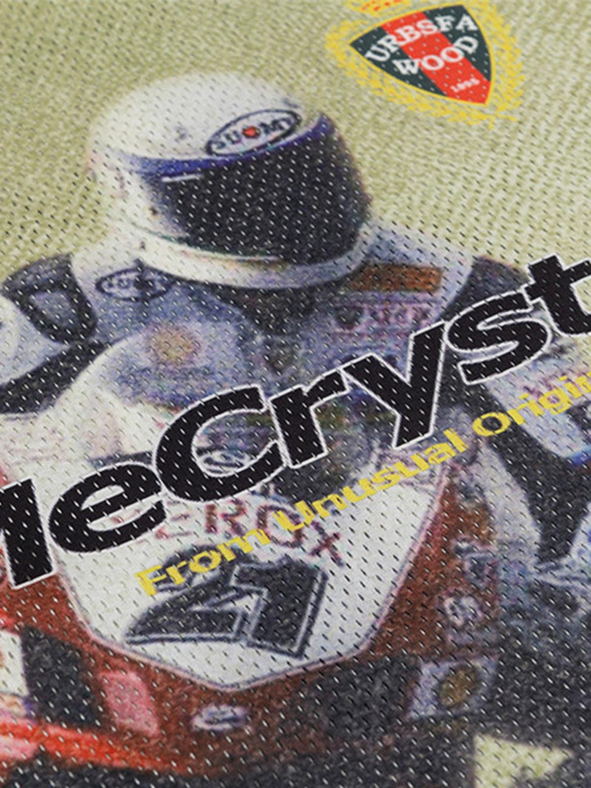 Motorcycle Racing Character Print Short-Sleeved T-shirt 
