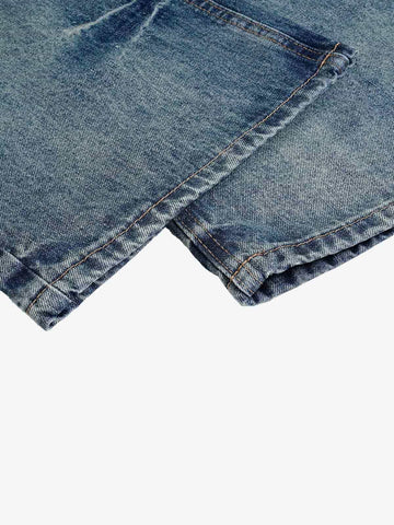 Distressed Washed Jeans