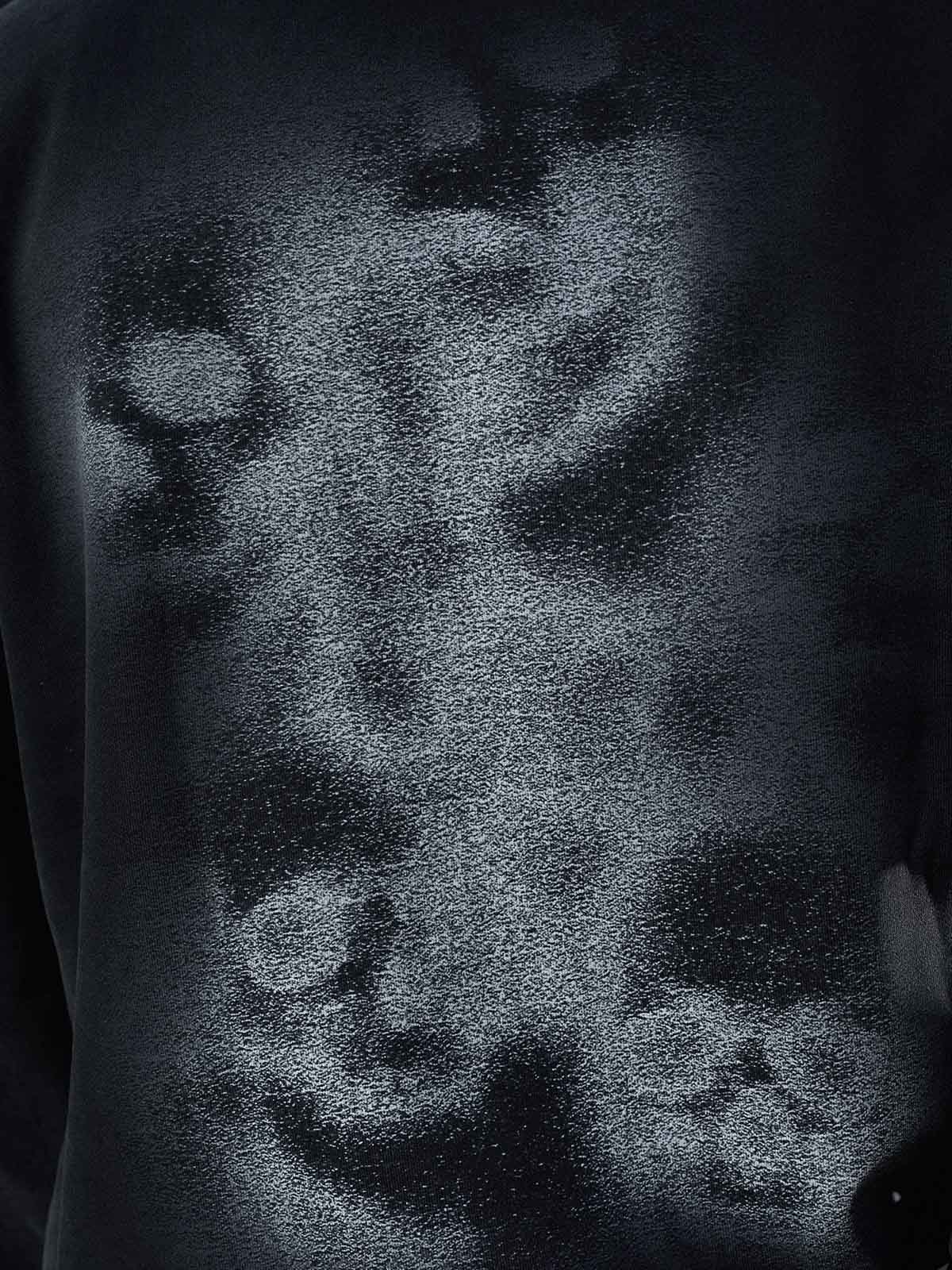 Rhinestone Letter Airbrush Graphic Pullover Hoodie 